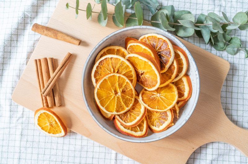 Sinaasappels drogen in de oven: stap voor stap